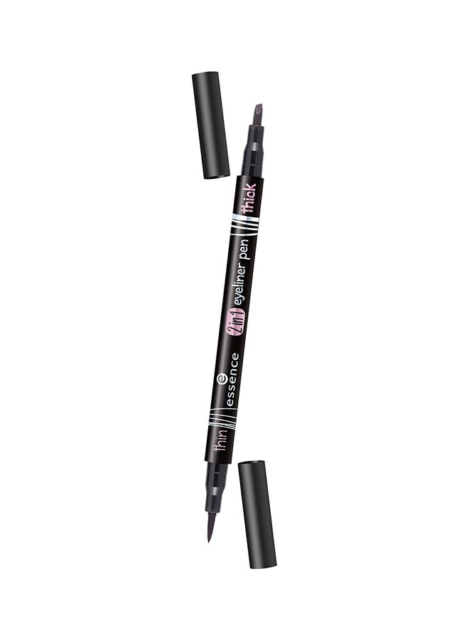 Essence - 2 in 1 Eyeliner Pen Jet Black - Image 1
