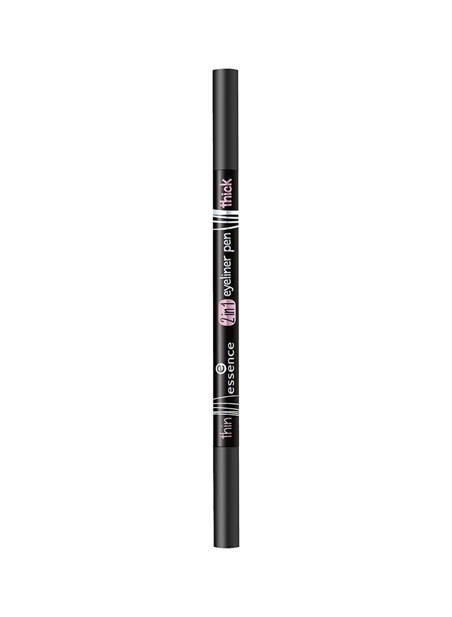 Essence - 2 in 1 Eyeliner Pen Jet Black - Image 1