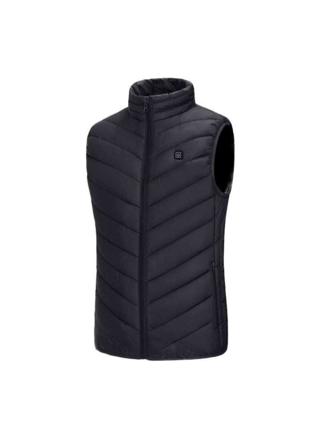 Generic - Collar Zipper Design Heating Vest Black - Image 1
