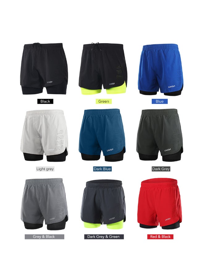 Lixadas 2-in-1 Running Shorts Red / Black - Image 5