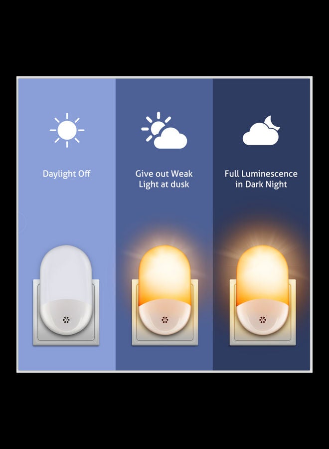 LED Plug-In Night Light with Dusk-To-Dawn Sensor Warm White