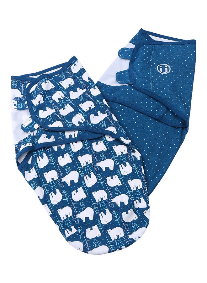 انسولار طقم قماط للف الطفل قابل للتعديل وبطبعة رسومات كرتونية، مكون من قطعتين - Image 2