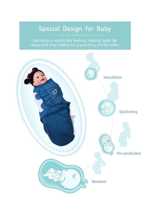 انسولار طقم قماط للف الطفل قابل للتعديل وبطبعة رسومات كرتونية، مكون من قطعتين - Image 3