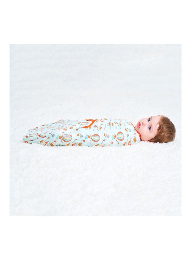 انسولار طقم قماط للف الطفل قابل للتعديل وبطبعة رسومات كرتونية، مكون من قطعتين - Image 2