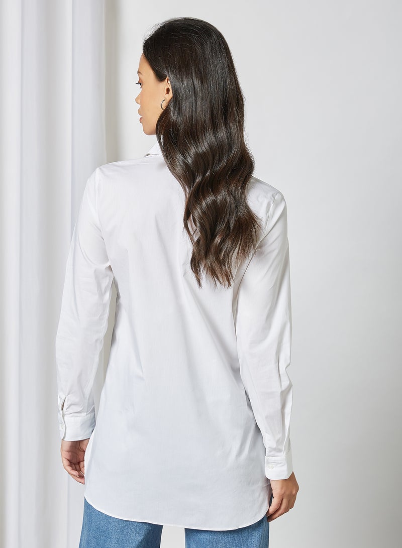 SELECTED FEMME - Side Zip Shirt Bright White - Image 1