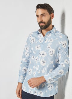 Sivvi x D'Atelier Floral Print Shirt Blue  - Image 1