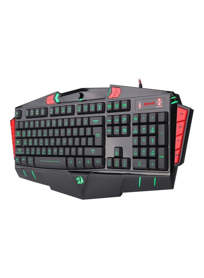 REDRAGON - LED Backlit Gaming Keyboard Black/Red - Image 1