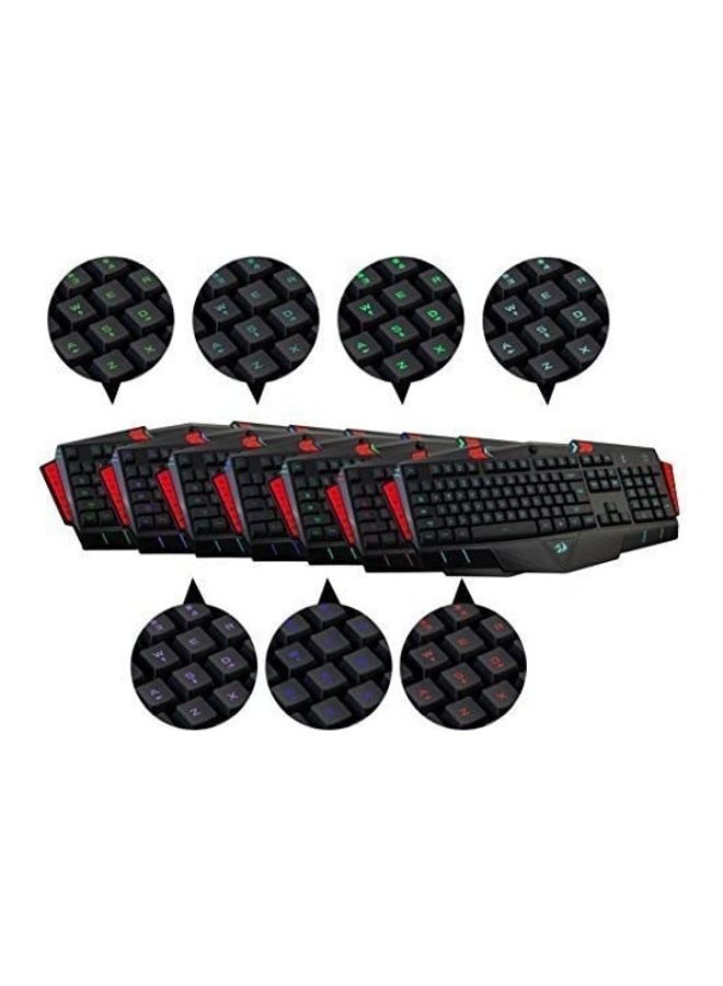 REDRAGON - LED Backlit Gaming Keyboard Black/Red - Image 1