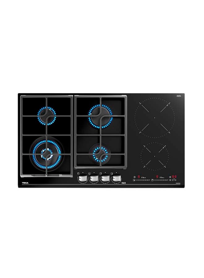 TEKA Gas On Glass + Induction Hob With Direct Functions And 6 Cooking Zones In 90Cm Of Butane, 3500W 112570144 Black - Image 1