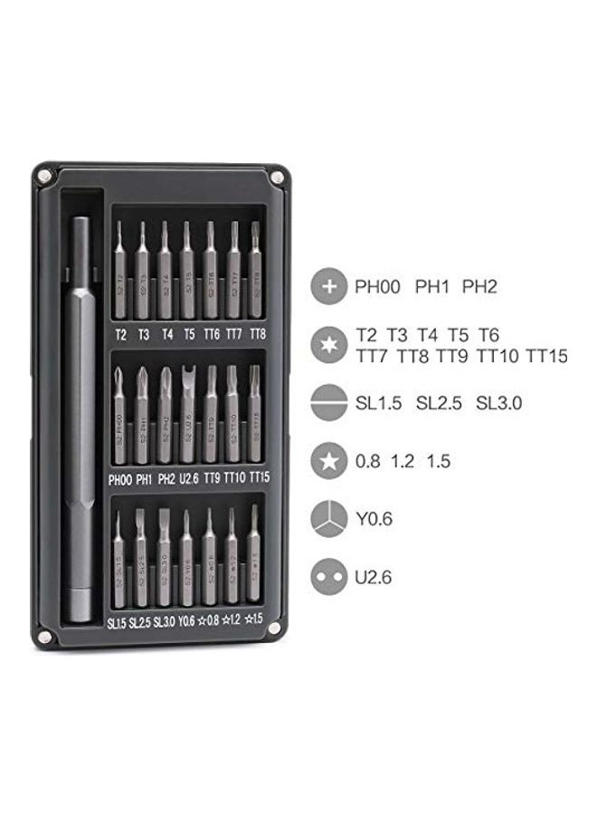 22-Piece Precision Screwdriver Set With Case Grey  - Image 2