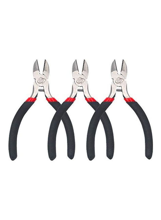 3-Piece Wire Cutter Set Silver/Black/Red  - Image 1