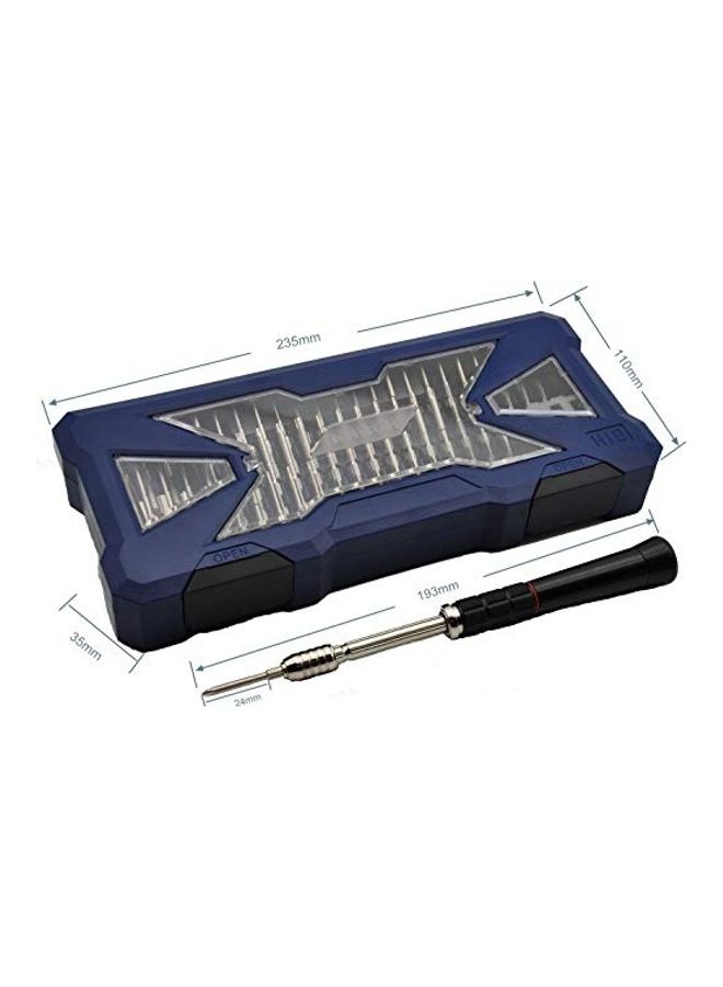 56-Piece Precision Screwdriver Set With Case Silver/Blue  - Image 2