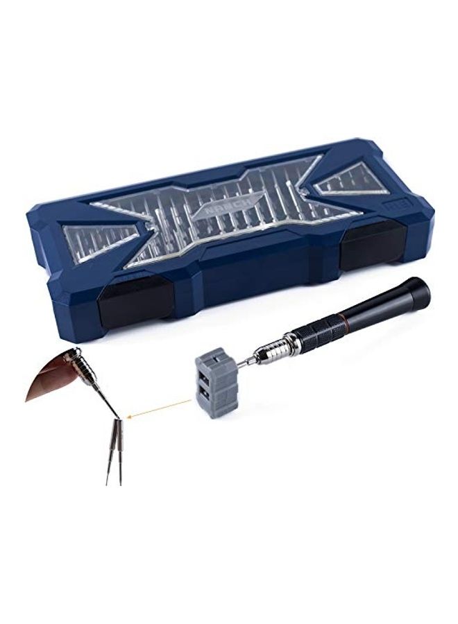 56-Piece Precision Screwdriver Set With Case Silver/Blue  - Image 3