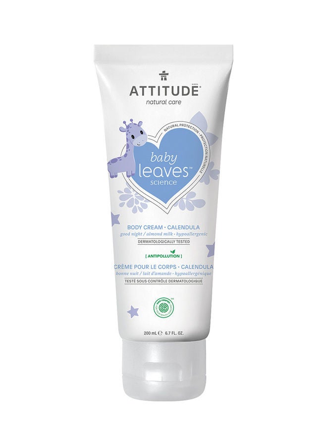 Attitude - Baby Leaves Body Calendula Cream, Almond Milk - 200ml - Image 1