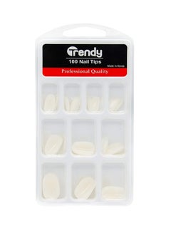 Trendy 100-Piece Acrylic False Nails White  - Image 1