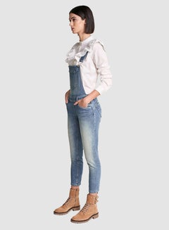 SALSA Push-Up Washed Dungarees Blue  - Image 5