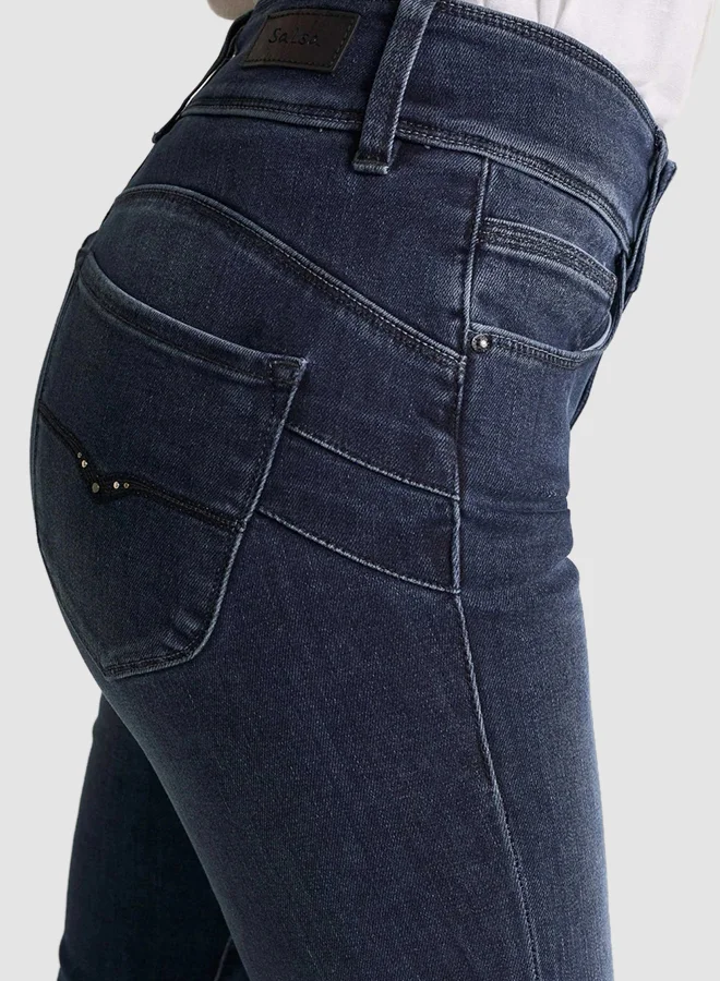 SALSA Push-In Capri Jeans Blue