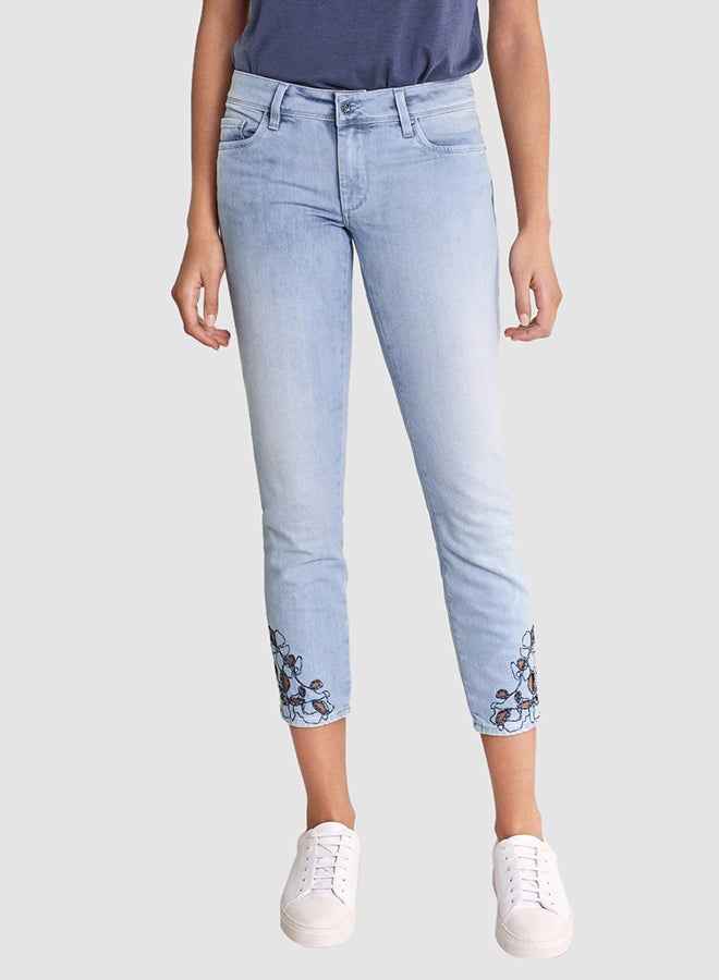 Push-Up Capri Jeans Blue