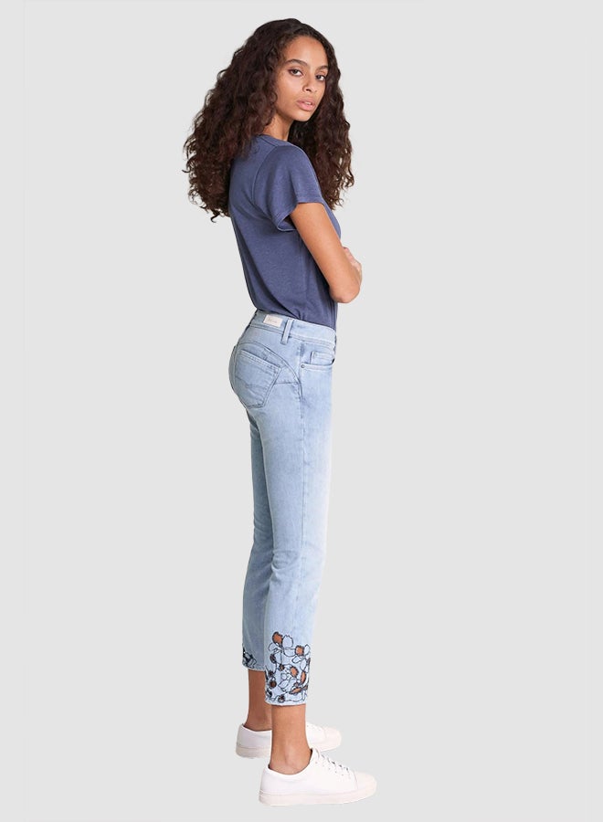 Push-Up Capri Jeans Blue