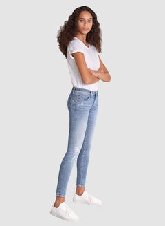 SALSA Push-Up Light Ripped Skinny Jeans Blue  - Image 3