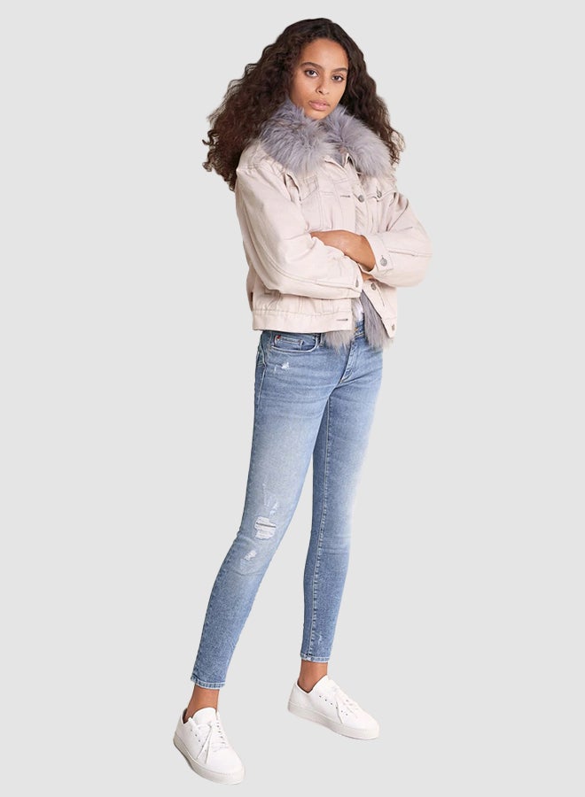 SALSA - Push-Up Light Ripped Skinny Jeans Blue - Image 1