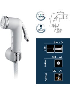 Hand Shattaf With Trigger And Hose White 21x5x5cm