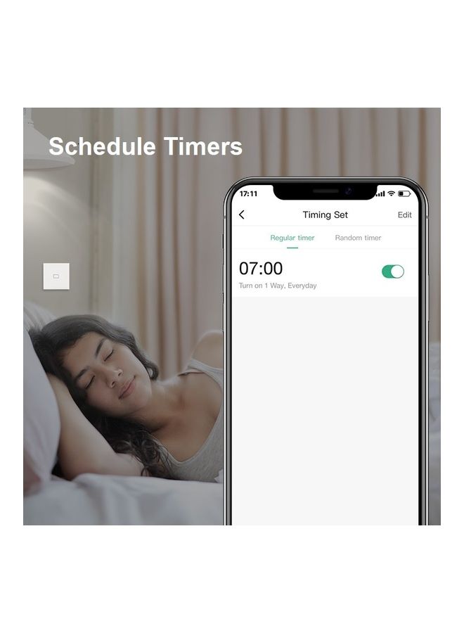 برودلينك سويتش ذكي TC3 مع أليكسا جوجل هوم IFTTT أبيض - Image 4