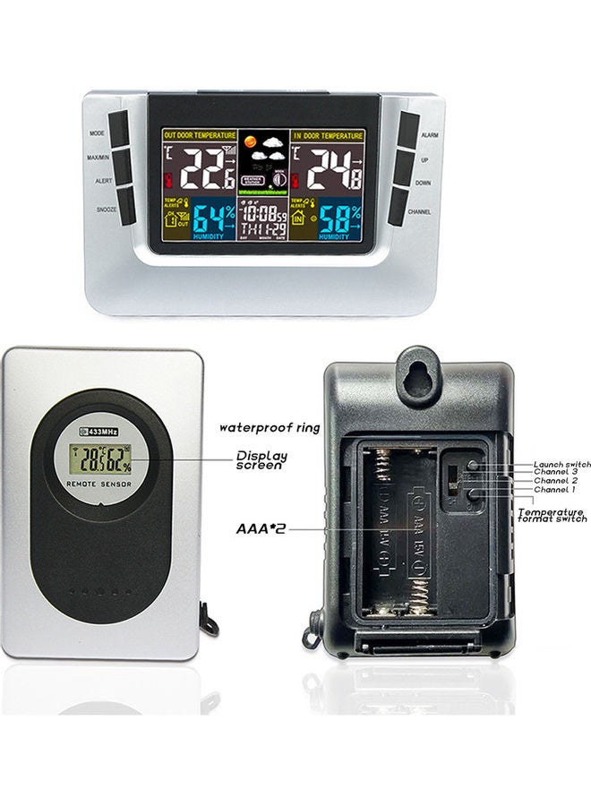 Generic USB Wireless Multifunctional Weather Forecast Clock Electronic Thermometer - Image 4