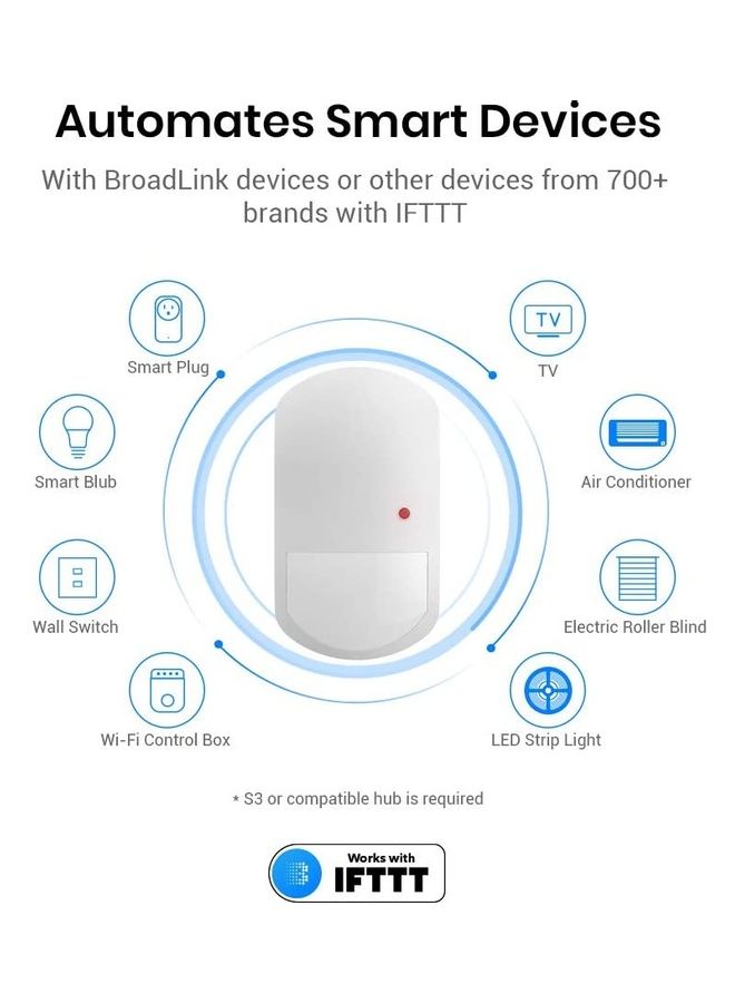 Broadlink Motion Sensor With Hub White - Image 3