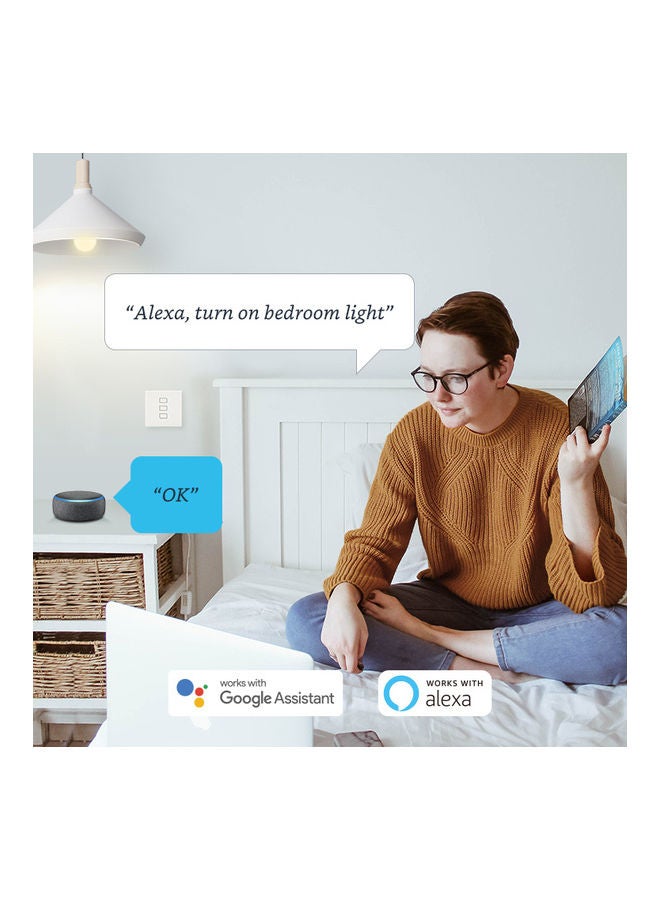 Broadlink - Smart Switch 3 Gang Works With Alexa Google Home IFTTT White - Image 1