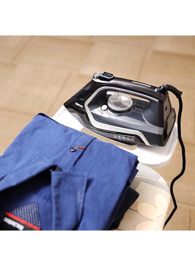 جيباس مكواة بخار - مكواة بخار جافة ورطبة 2 في 1 - تحكم في درجة الحرارة قابل للتعديل، قاعدة سيراميك - وظيفة البخار الجاف/البخار/انفجار البخار/العمودي، تعزيز البخار | 2 سنة الضمان - Image 4