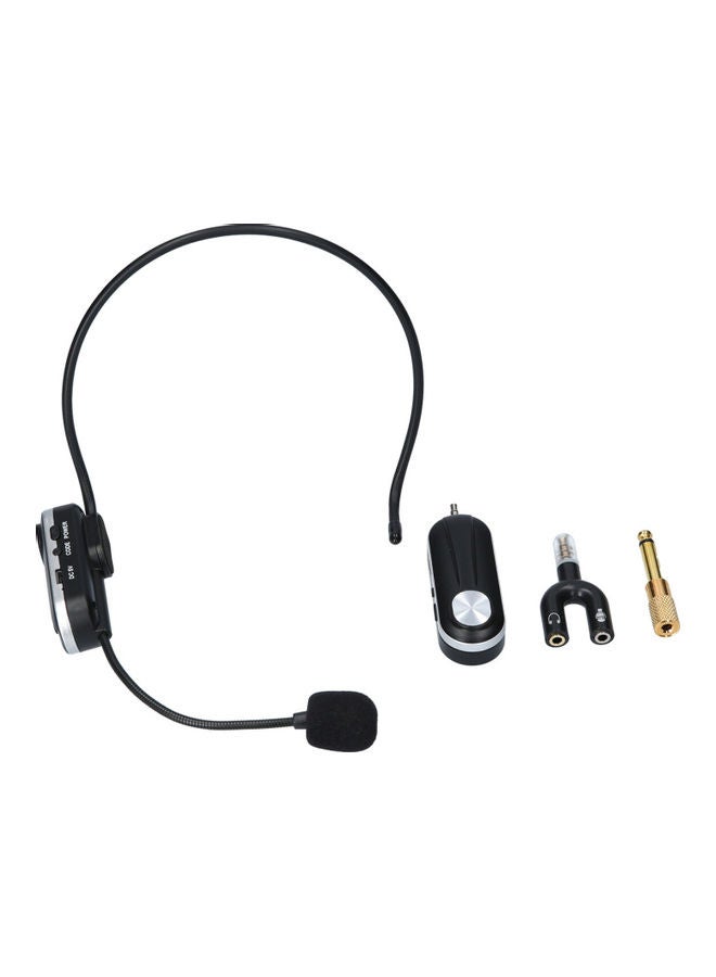 Head-Mounted UHF Wireless Microphone V8749-V Black - Image 1