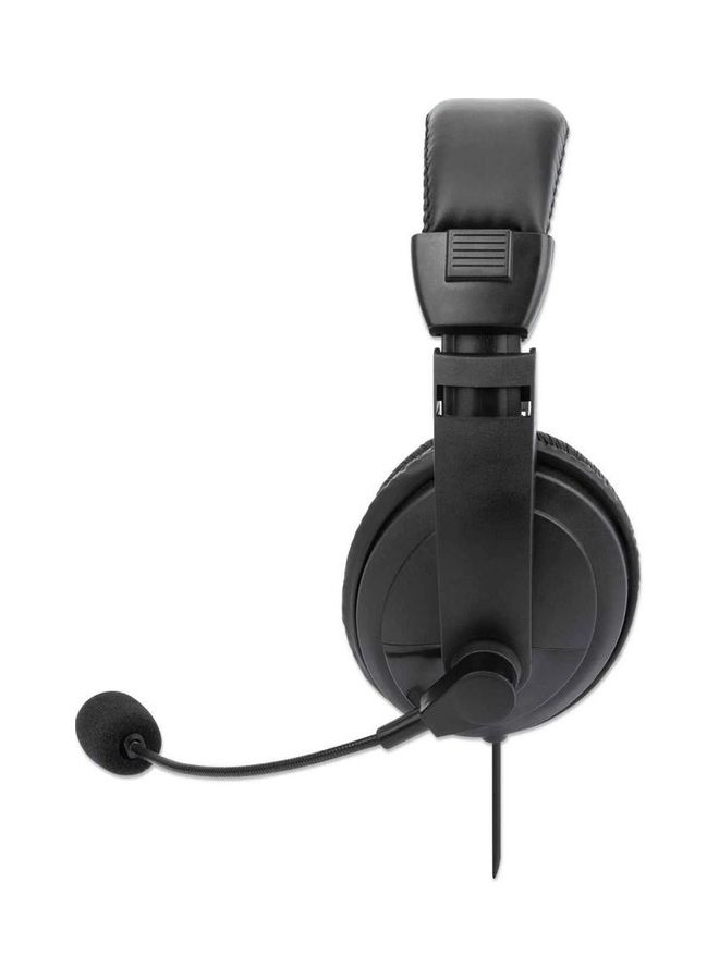 Manhattan - 179881 Stereo USB Headset Lightweight Over-ear Design Black - Image 1