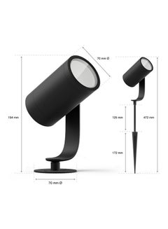 Philips Hue Spot Lily Extension Kit Black 500 x 1.3 x 1.3cm  - Image 3