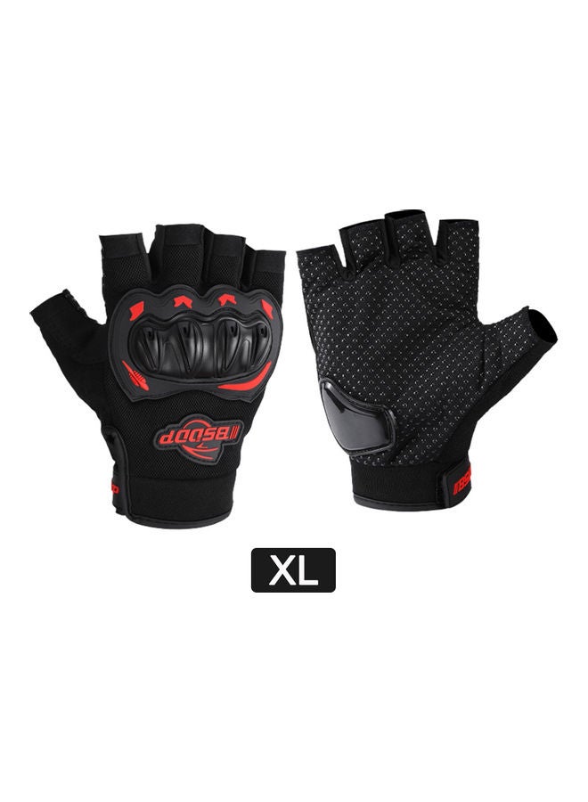 Generic 1-Pair Non-Slip Half-Finger Motorbike Glove for Climbing Hiking - Image 1
