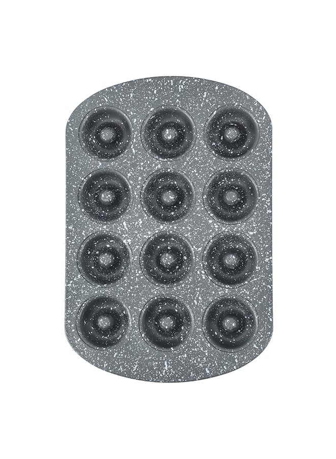 Royalford - 12 Cavity Mini Donut Pan Grey 26.5cm - Image 1