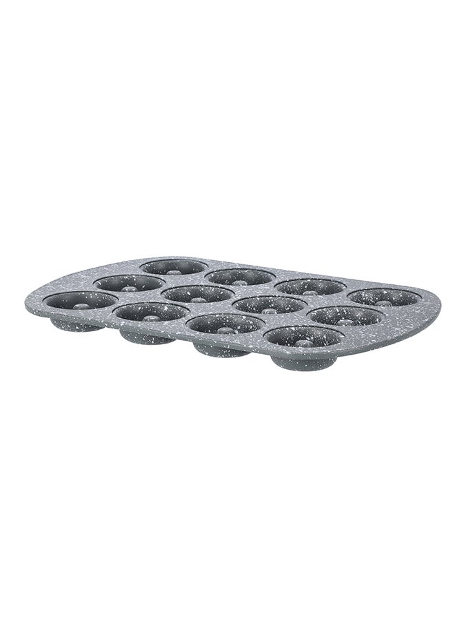 Royalford - 12 Cavity Mini Donut Pan Grey 26.5cm - Image 1