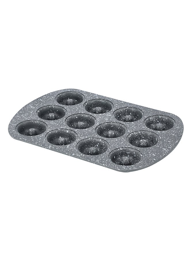 Royalford - 12 Cavity Mini Donut Pan Grey 26.5cm - Image 1