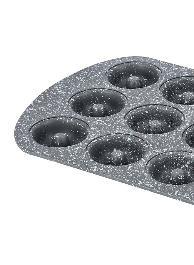 Royalford - 12 Cavity Mini Donut Pan Grey 26.5cm - Image 1