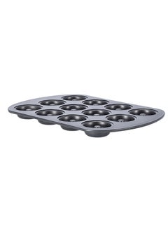 Royalford 12 Cavity Mini Donut Pan Black 26.5cm  - Image 2