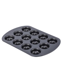 Royalford 12 Cavity Mini Donut Pan Black 26.5cm  - Image 3