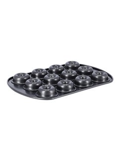 Royalford 12 Cavity Mini Donut Pan Black 26.5cm  - Image 5