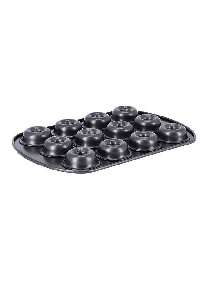 Royalford 12 Cavity Mini Donut Pan Black 26.5cm  - Image 5
