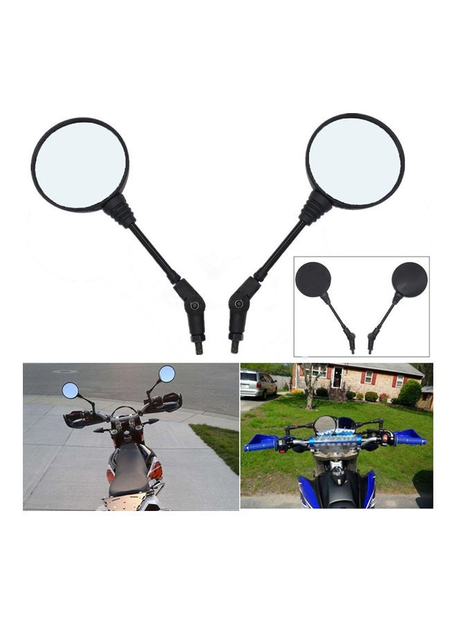 Pair Of 1 Scooter Aluminum Alloy Motorcycle Rearview Side Mirrors