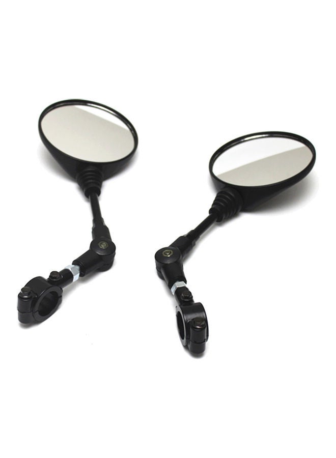 Pair Of 1 Scooter Aluminum Alloy Motorcycle Rearview Side Mirrors