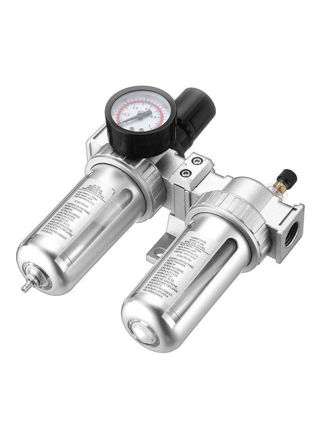 Generic - Air Compressor Filter Oil Water Separator Trap Tools With Regulator Gauge - Image 1
