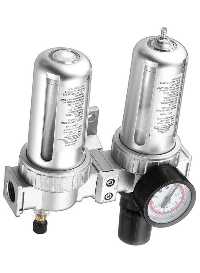 Generic - Air Compressor Filter Oil Water Separator Trap Tools With Regulator Gauge - Image 1
