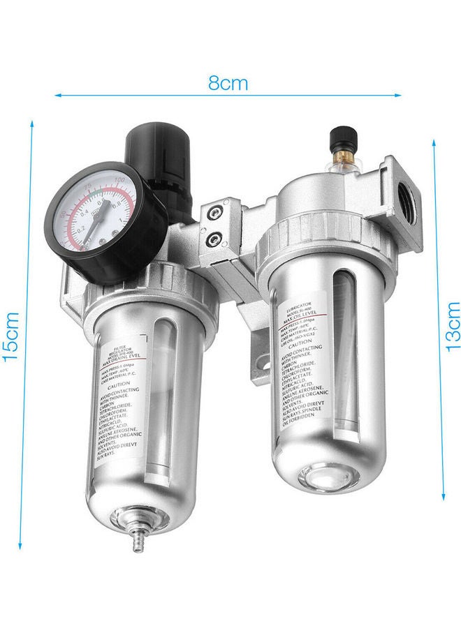 Generic - Air Compressor Filter Oil Water Separator Trap Tools With Regulator Gauge - Image 1