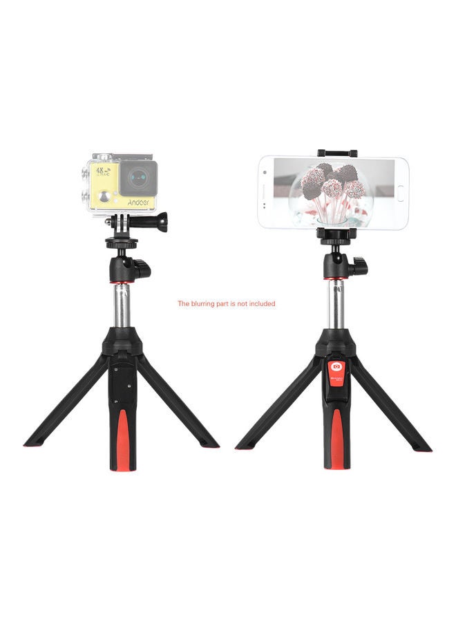 BENRO Handheld Extendable Mini Tripod Selfie Stick With Remote Control Shutter Black/Red - Image 5