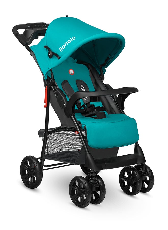 lionelo Emma Plus Baby Single Stroller - Turquoise - Image 2